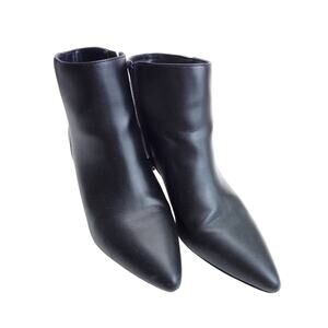 Banana Republic Womens Booties Size 8 Black Pointed Toe Kitten Heel Ankle Boots